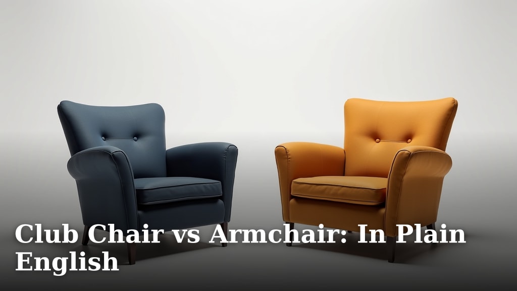 Club Chair vs Armchair: In Plain English