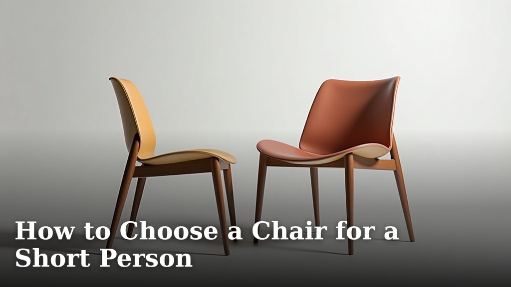 How to Choose a Chair for a Short Person
