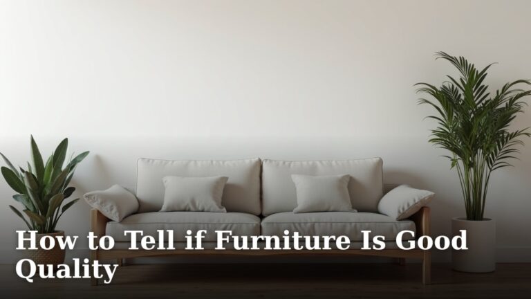 How to Tell if Furniture Is Good Quality