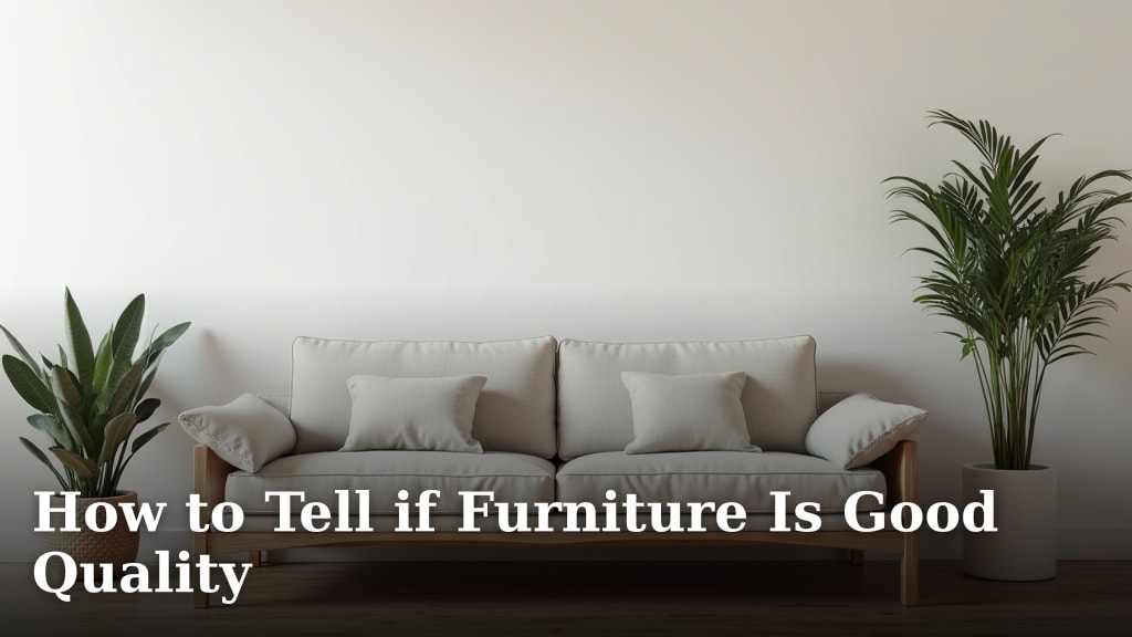 How to Tell if Furniture Is Good Quality