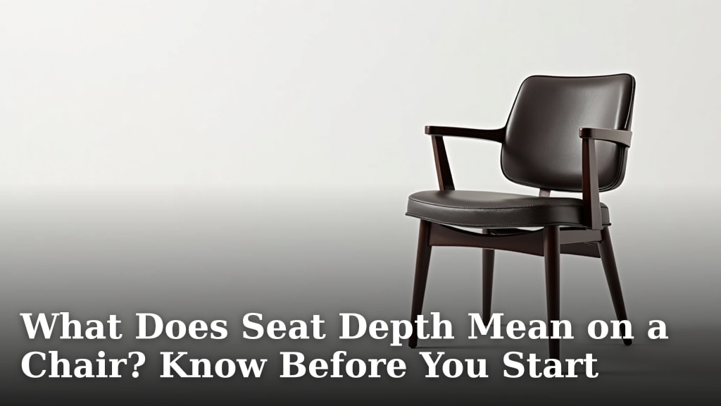 What Does Seat Depth Mean on a Chair? Know Before You Start