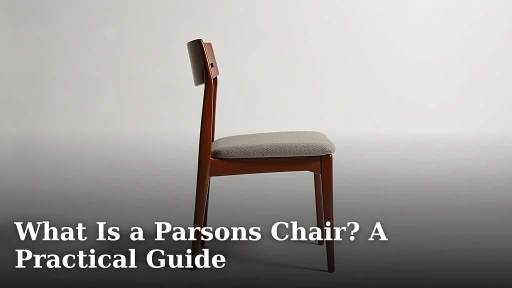 What Is a Parsons Chair? A Practical Guide